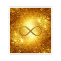Infinity Symbol Gold Sticker — Shimmering Spiritual & Inspirational Kiss-Cut Decal