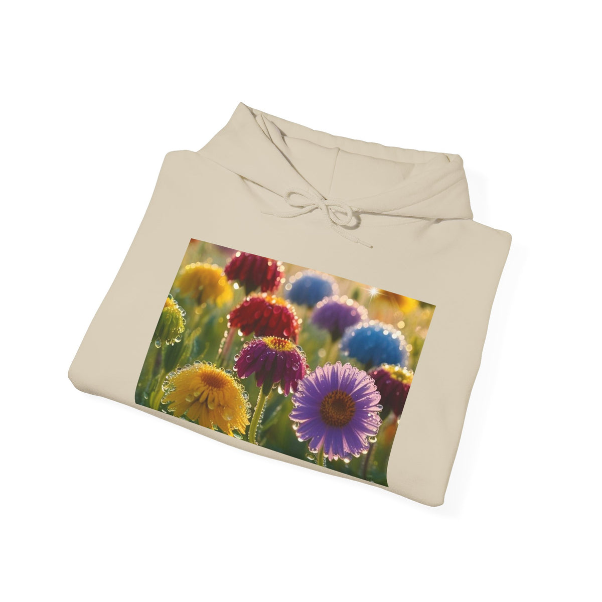 Floral Rainbow Cactus Hoodie — Colorful Succulent Garden Sweatshirt