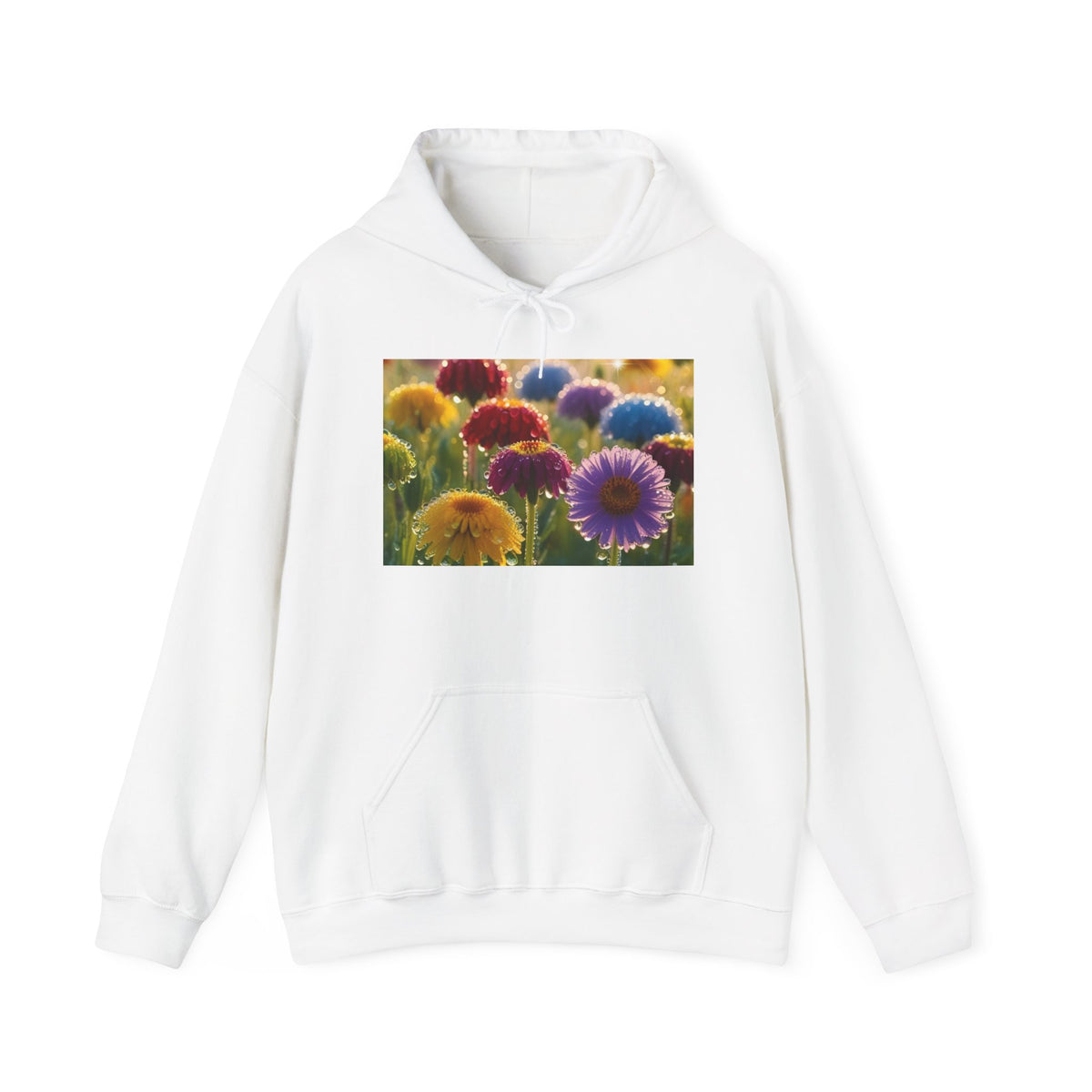 Floral Rainbow Cactus Hoodie — Colorful Succulent Garden Sweatshirt