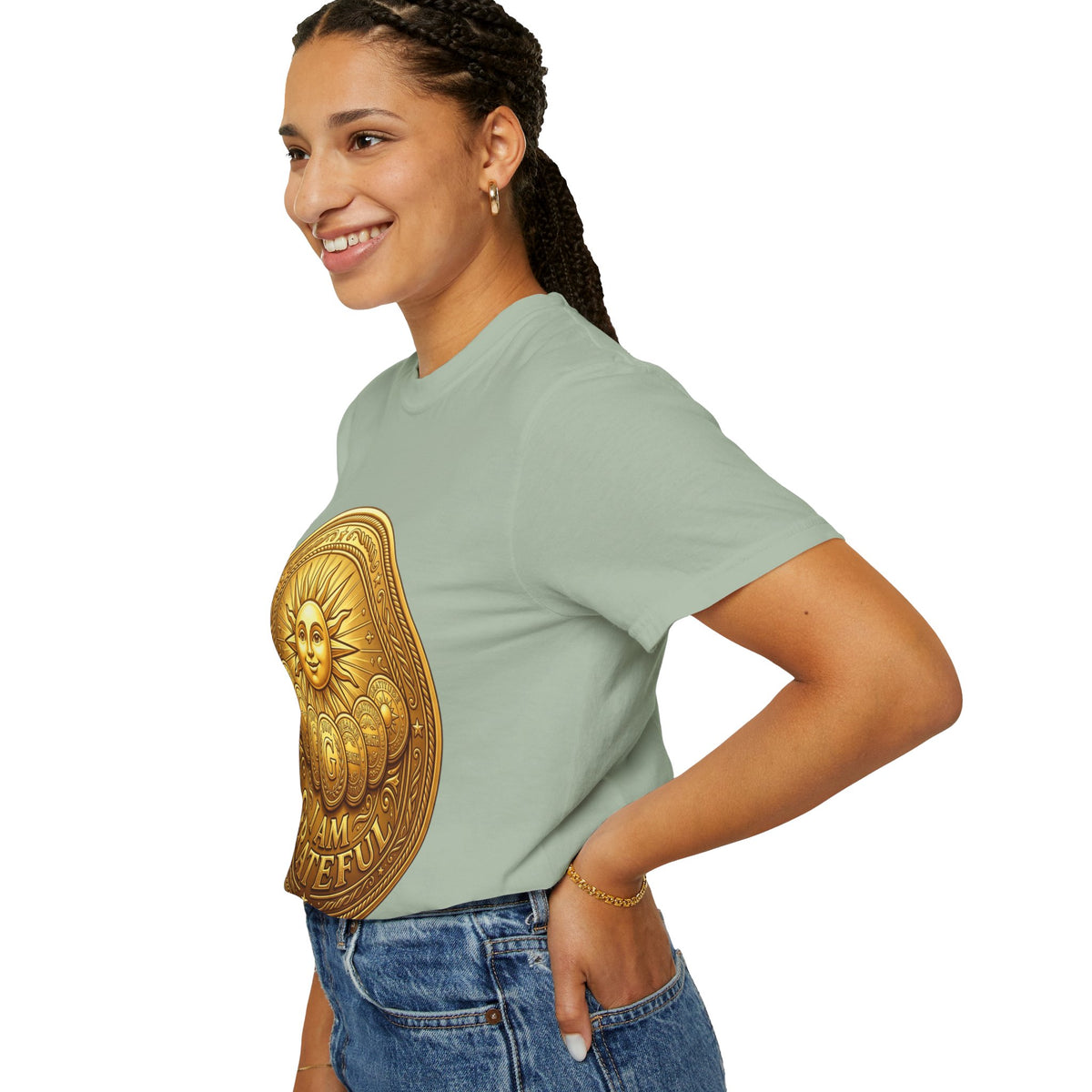 Unisex Garment-Dyed T-shirt Golden Coin