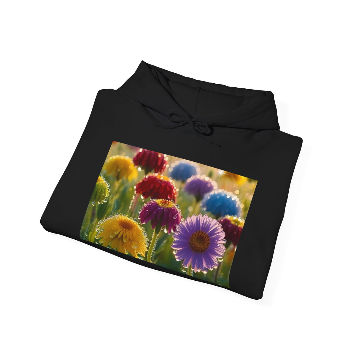 Floral Rainbow Cactus Hoodie — Colorful Succulent Garden Sweatshirt