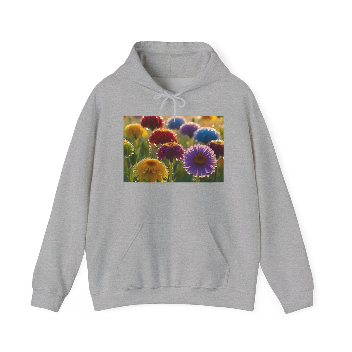 Floral Rainbow Cactus Hoodie — Colorful Succulent Garden Sweatshirt