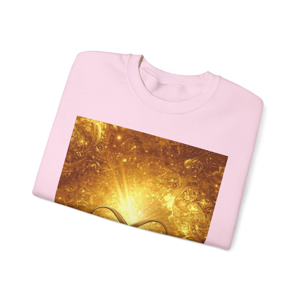 Infinity Symbol Crewneck Sweatshirt — Golden Cosmic Design