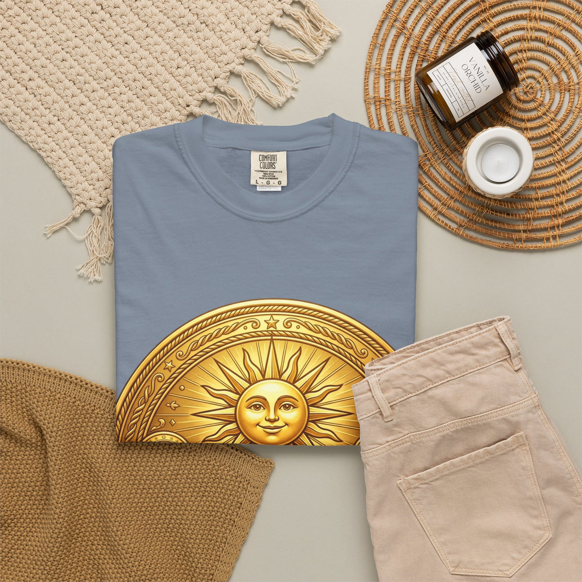 Unisex Garment-Dyed T-shirt Golden Coin