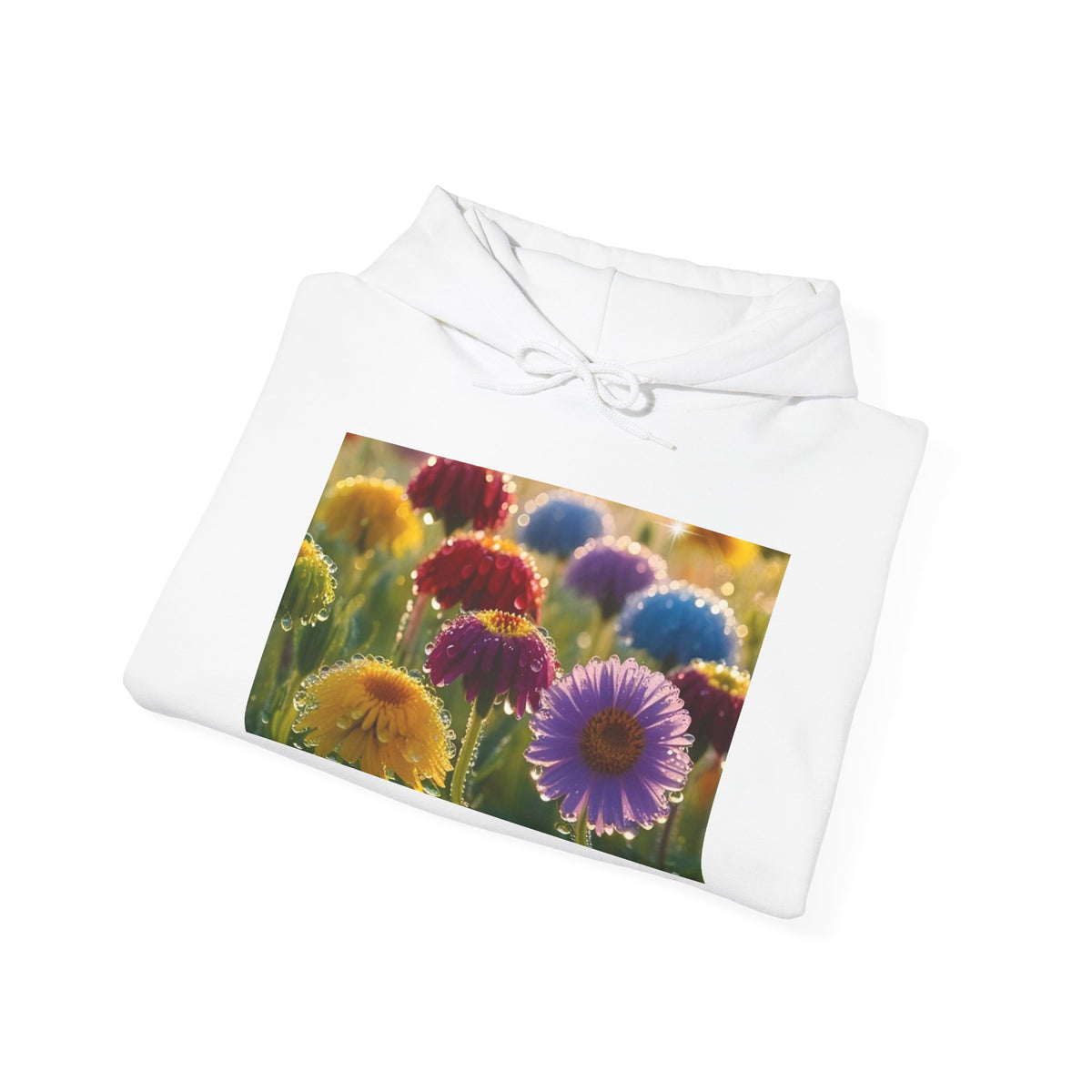 Floral Rainbow Cactus Hoodie — Colorful Succulent Garden Sweatshirt