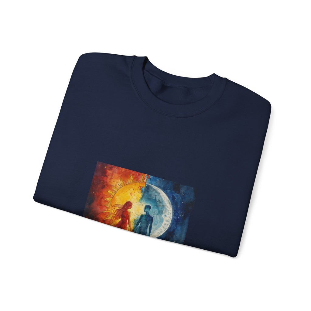Celestial Sun & Moon Couple Sweatshirt
