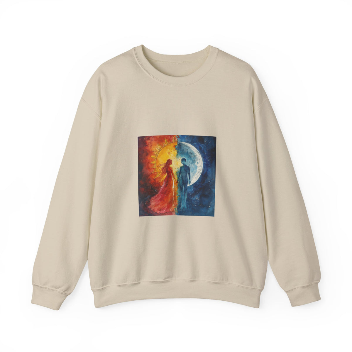 Celestial Sun & Moon Couple Sweatshirt