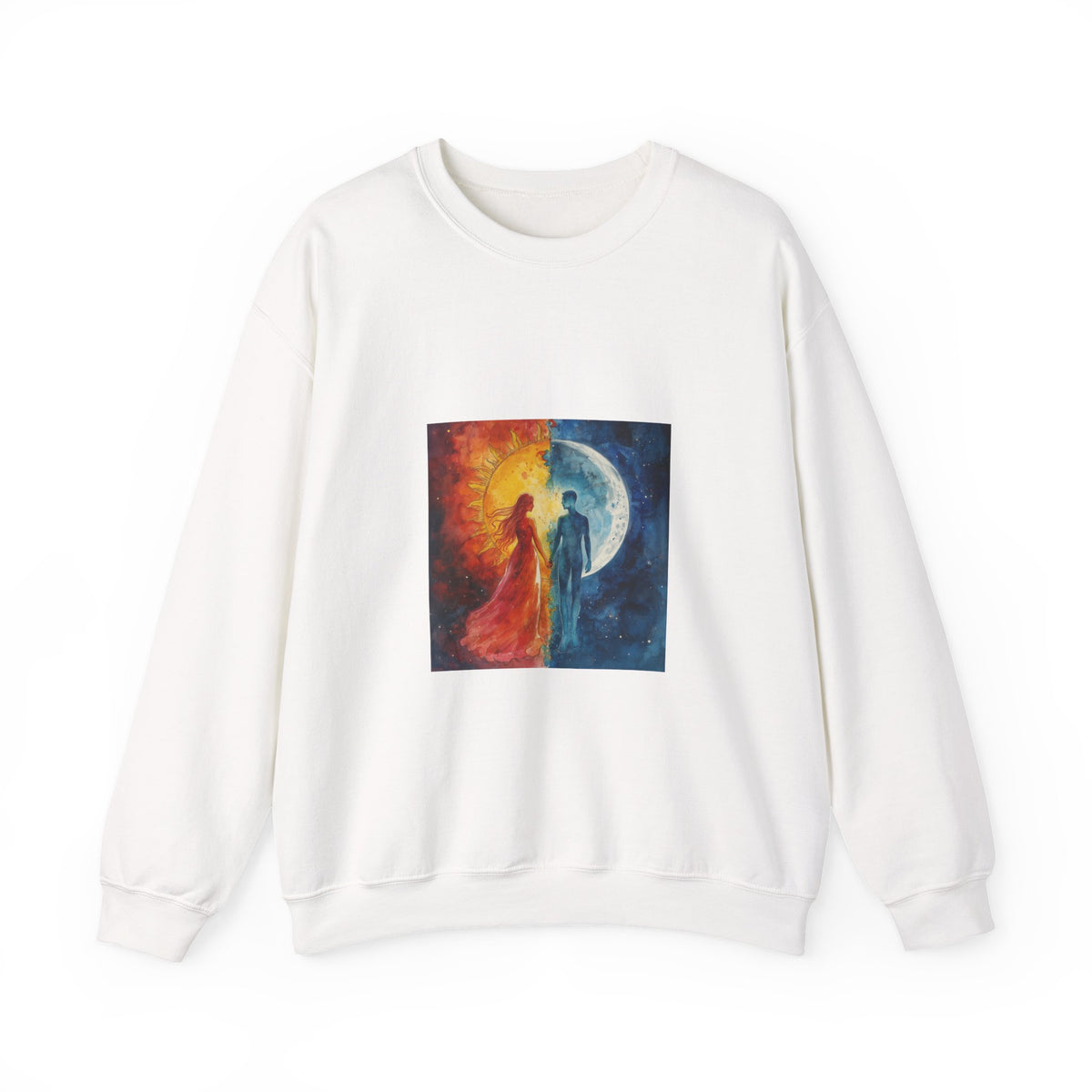 Celestial Sun & Moon Couple Sweatshirt